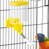 Maxbell Bird Waterer Cage Mounted Bird Cage Feeder for Pet Parrot Parakeet Lovebirds Yellow