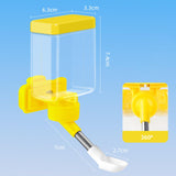 Maxbell Bird Waterer Cage Mounted Bird Cage Feeder for Pet Parrot Parakeet Lovebirds Yellow
