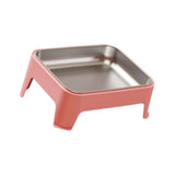 Maxbell Elevated Dog Bowl Pet Supplies Stable Base 15° Tilted for Kittens Cats Puppy pink