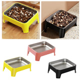 Maxbell Elevated Dog Bowl Pet Supplies Stable Base 15° Tilted for Kittens Cats Puppy pink