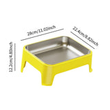 Maxbell Elevated Dog Bowl Pet Supplies Stable Base 15° Tilted for Kittens Cats Puppy yellow