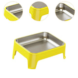Maxbell Elevated Dog Bowl Pet Supplies Stable Base 15° Tilted for Kittens Cats Puppy yellow