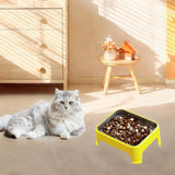 Maxbell Elevated Dog Bowl Pet Supplies Stable Base 15° Tilted for Kittens Cats Puppy yellow