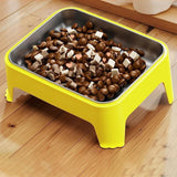 Maxbell Elevated Dog Bowl Pet Supplies Stable Base 15° Tilted for Kittens Cats Puppy yellow
