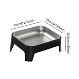 Maxbell Elevated Dog Bowl Pet Supplies Stable Base 15° Tilted for Kittens Cats Puppy black