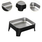 Maxbell Elevated Dog Bowl Pet Supplies Stable Base 15° Tilted for Kittens Cats Puppy black