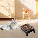 Maxbell Elevated Dog Bowl Pet Supplies Stable Base 15° Tilted for Kittens Cats Puppy black