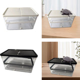 Maxbell Small Turtle Tank Versatile Terrapin Breeding Box for Turtles Crabs Crayfish White