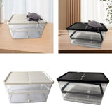 Maxbell Small Turtle Tank Versatile Terrapin Breeding Box for Turtles Crabs Crayfish White