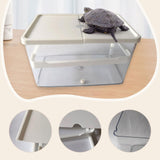 Maxbell Small Turtle Tank Versatile Terrapin Breeding Box for Turtles Crabs Crayfish White