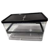 Maxbell Small Turtle Tank Versatile Terrapin Breeding Box for Turtles Crabs Crayfish Black