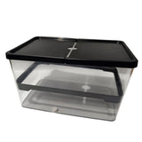 Maxbell Small Turtle Tank Versatile Terrapin Breeding Box for Turtles Crabs Crayfish Black