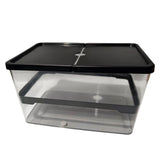 Maxbell Small Turtle Tank Versatile Terrapin Breeding Box for Turtles Crabs Crayfish Black