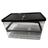 Maxbell Small Turtle Tank Versatile Terrapin Breeding Box for Turtles Crabs Crayfish Black