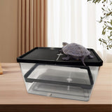Maxbell Small Turtle Tank Versatile Terrapin Breeding Box for Turtles Crabs Crayfish Black