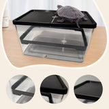 Maxbell Small Turtle Tank Versatile Terrapin Breeding Box for Turtles Crabs Crayfish Black