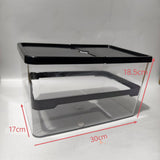 Maxbell Small Turtle Tank Versatile Terrapin Breeding Box for Turtles Crabs Crayfish Black