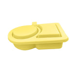 Maxbell Silicone Snack Container Portable Double Compartment for Kitchen Fruits Work Yellow