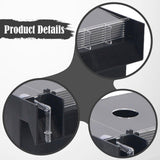Maxbell Aquarium Breeder Box Easy Installation Guppy Separation Net Fish Breeder Box Black