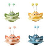 Maxbell Turntable Cat Toy Wobble Spinner for Indoor Adult Cats Medium and Small Cats Green