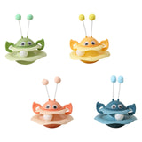 Maxbell Turntable Cat Toy Wobble Spinner for Indoor Adult Cats Medium and Small Cats Green