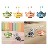 Maxbell Turntable Cat Toy Wobble Spinner for Indoor Adult Cats Medium and Small Cats Green