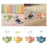 Maxbell Turntable Cat Toy Wobble Spinner for Indoor Adult Cats Medium and Small Cats Green