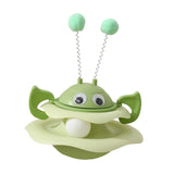 Maxbell Turntable Cat Toy Wobble Spinner for Indoor Adult Cats Medium and Small Cats Green
