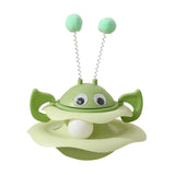 Maxbell Turntable Cat Toy Wobble Spinner for Indoor Adult Cats Medium and Small Cats Green