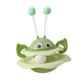 Maxbell Turntable Cat Toy Wobble Spinner for Indoor Adult Cats Medium and Small Cats Green