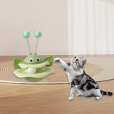 Maxbell Turntable Cat Toy Wobble Spinner for Indoor Adult Cats Medium and Small Cats Green
