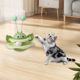 Maxbell Turntable Cat Toy Wobble Spinner for Indoor Adult Cats Medium and Small Cats Green