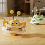 Maxbell Turntable Cat Toy Wobble Spinner for Indoor Adult Cats Medium and Small Cats Yellow