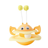 Maxbell Turntable Cat Toy Wobble Spinner for Indoor Adult Cats Medium and Small Cats Yellow