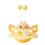 Maxbell Turntable Cat Toy Wobble Spinner for Indoor Adult Cats Medium and Small Cats Yellow