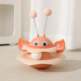 Maxbell Turntable Cat Toy Wobble Spinner for Indoor Adult Cats Medium and Small Cats Pink