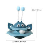 Maxbell Turntable Cat Toy Wobble Spinner for Indoor Adult Cats Medium and Small Cats Blue