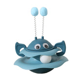Maxbell Turntable Cat Toy Wobble Spinner for Indoor Adult Cats Medium and Small Cats Blue