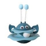 Maxbell Turntable Cat Toy Wobble Spinner for Indoor Adult Cats Medium and Small Cats Blue