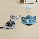 Maxbell Turntable Cat Toy Wobble Spinner for Indoor Adult Cats Medium and Small Cats Blue