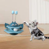 Maxbell Turntable Cat Toy Wobble Spinner for Indoor Adult Cats Medium and Small Cats Blue
