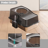 Maxbell Cat Litter Box Fully Enclosed Lightweight Splash Guard 60x40x35cm Cat Bedpan Black
