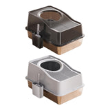 Maxbell Cat Litter Box Fully Enclosed Lightweight Splash Guard 60x40x35cm Cat Bedpan Black