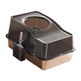 Maxbell Cat Litter Box Fully Enclosed Lightweight Splash Guard 60x40x35cm Cat Bedpan Black