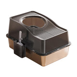 Maxbell Fully Enclosed Cat Litter Box Toilet Sturdy Splash Free Versatile Cat Bedpan Black