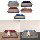 Maxbell Cat Scratcher Sofa Bed Grinding Claw Cat Scratching Board for Kitty Sleeping Sky Blue