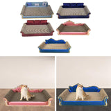 Maxbell Cat Scratcher Sofa Bed Grinding Claw Cat Scratching Board for Kitty Sleeping Sky Blue