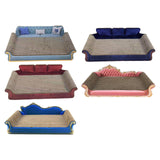 Maxbell Cat Scratcher Sofa Bed Grinding Claw Cat Scratching Board for Kitty Sleeping Sky Blue