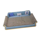 Maxbell Cat Scratcher Sofa Bed Grinding Claw Cat Scratching Board for Kitty Sleeping Sky Blue