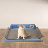 Maxbell Cat Scratcher Sofa Bed Grinding Claw Cat Scratching Board for Kitty Sleeping Sky Blue